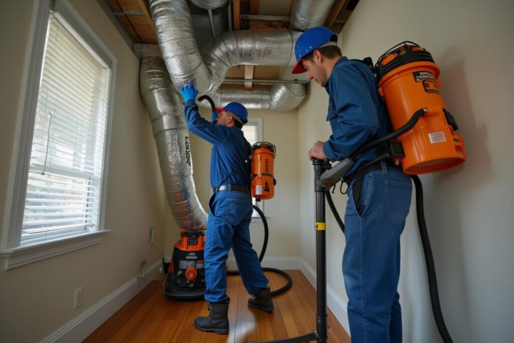 Commitment to Professional Standards two persons wearing blue uniform cleaning